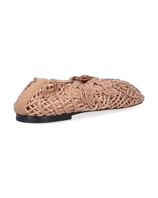 Odissi White Ballet Flats "Iris"