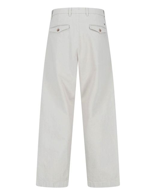 Closed Gray 100% Cotton Trousers for men