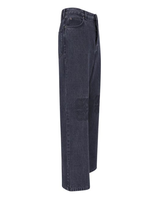 Loewe Blue Wide Jeans "Anagram" for men