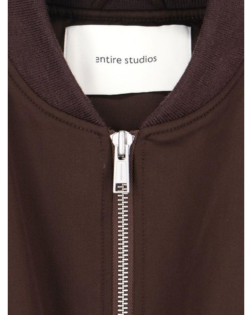 Entire studios Brown Zip Bomber Jacket for men