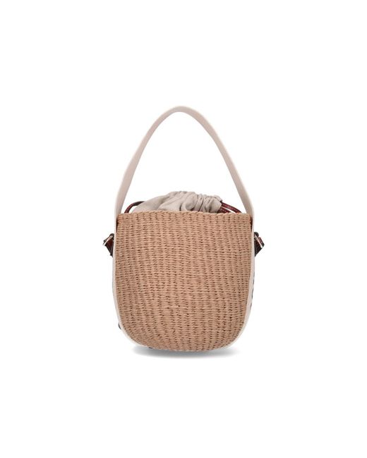 Chloé White Chloã Woody' Small Bucket Bag