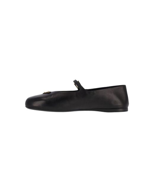 Prada Black Lambskin Ballerinas