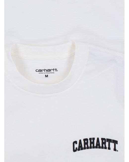 Carhartt White 's/s University Script' T-shirt