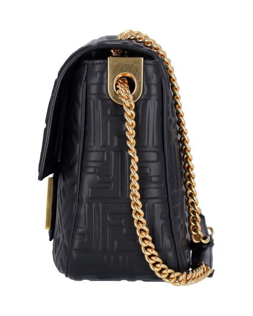 Fendi baguette Chain Large Shoulder Bag in Black Lyst UK
