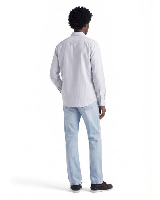 Saint Laurent White Striped Shirt for men