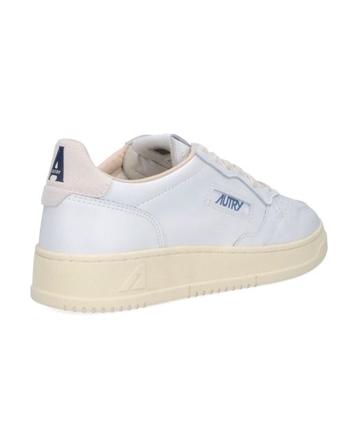 Autry White Low-Top Sneakers With Smooth Leather Upper for men
