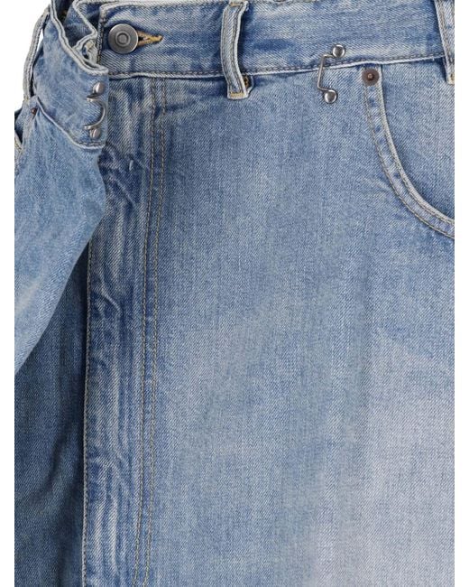 Maison Margiela Blue Denim Midi Skirt