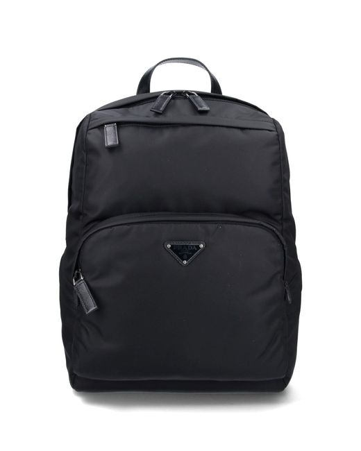 Prada Black "re-nylon" Backpack for men