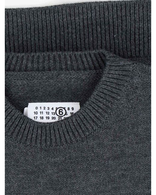 MM6 by Maison Margiela Blue Logo Sweater for men