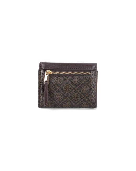Portafoglio Piccolo A Libro "T Monogram" di Tory Burch in White