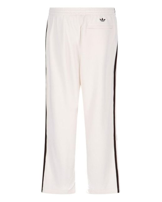 Adidas White Logo Track Pants for men
