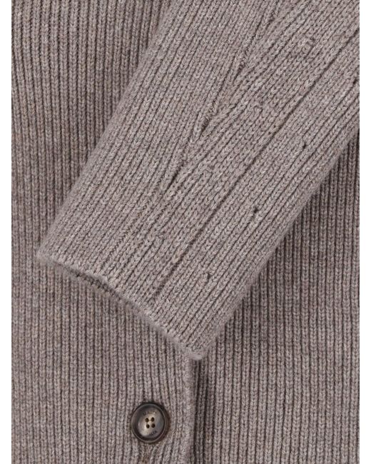Malo Gray Cashmere Cardigan