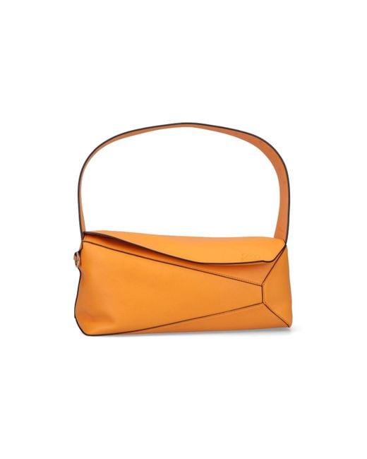 Loewe Orange Shoulder Bag 'puzzle Hobo'