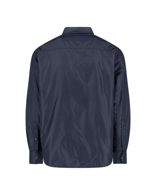 Aspesi Blue Tailored Fit Button-Down Shirt With Pointed Collar for men