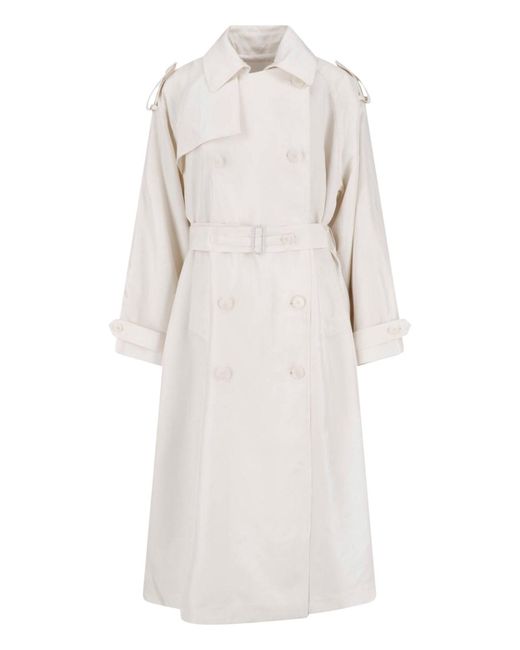 Frankie Shop White Twill Trench "Veyron"