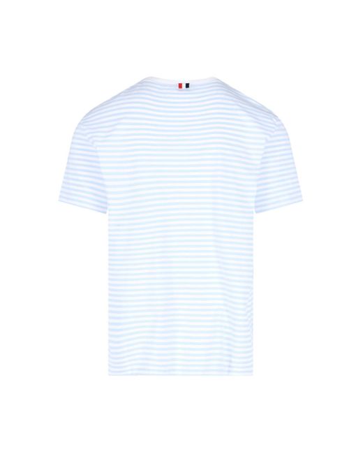 Thom Browne White Stripe T-shirt for men