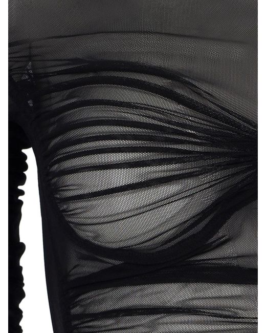 Mugler Black Mesh Top