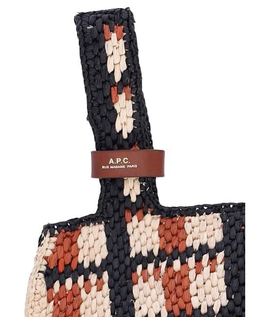 A.P.C. White A. P.C. Woven Tote Bag