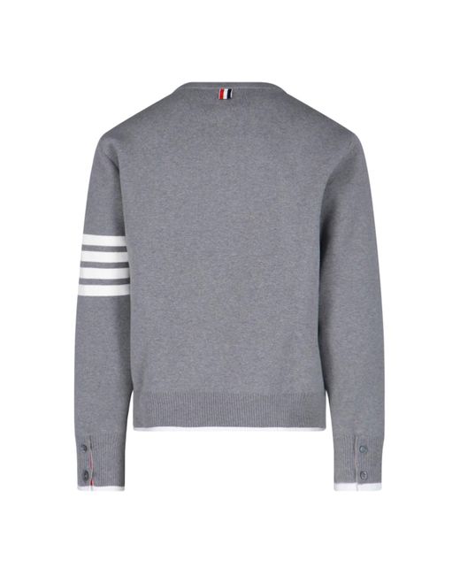 Thom Browne Gray '4-bar' Sweater for men