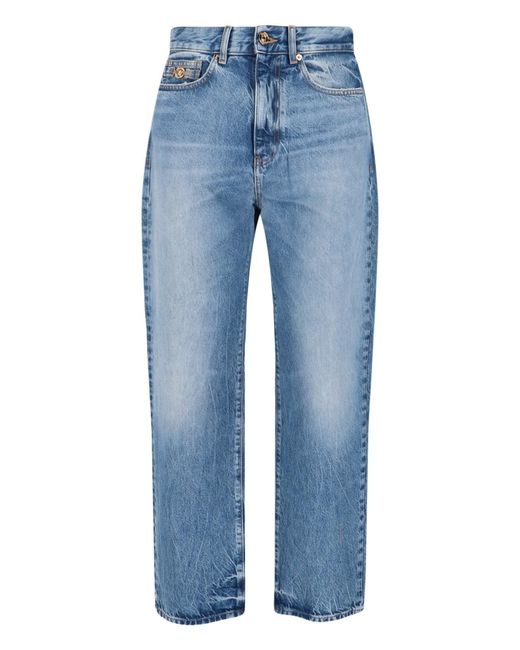 Versace Blue Straight Jeans for men