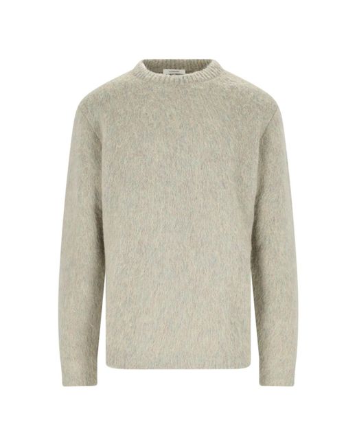 Lemaire White Brushed Sweater for men