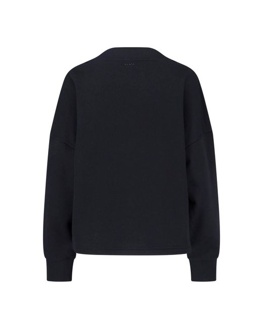 Alaïa Blue Cotton Sweatshirt