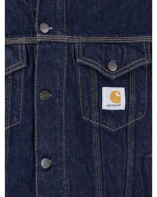 Carhartt Blue Jacket Buttons "Helston" for men
