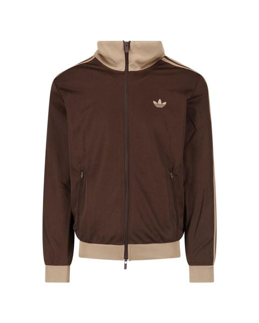 Adidas Brown Zip Hoodie for men