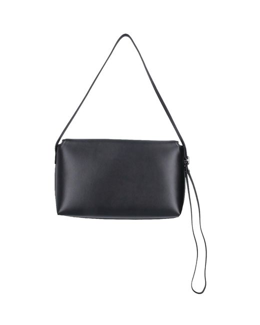 Courreges Black Compact Cow Leather Shoulder Bag