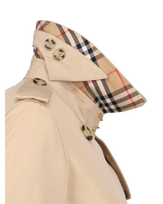 Burberry Natural Double-Breasted Trench Coat