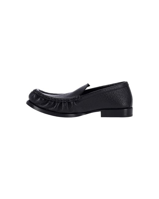 Dries Van Noten Black Leather Loafers