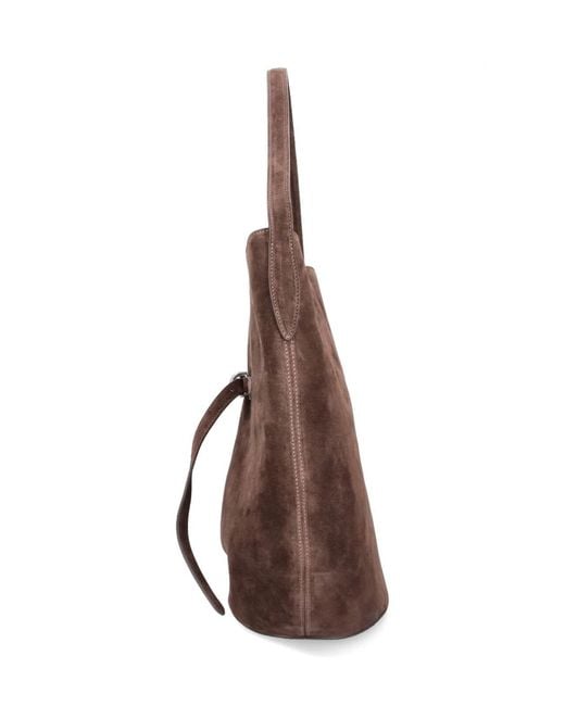 Liffner Brown Large Bucket Bag "Belted"