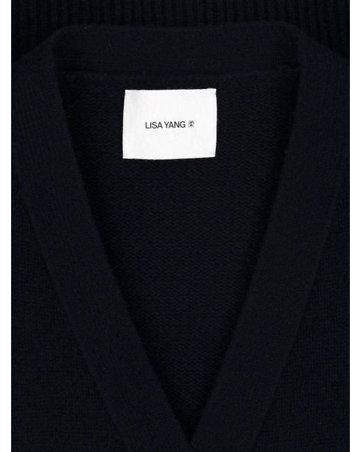 Lisa Yang Blue Cashmere Cardigan