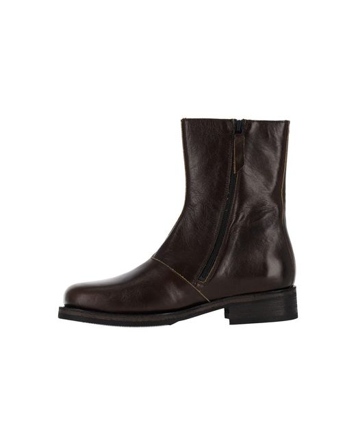 Our Legacy Black Deep Leather Boots for men