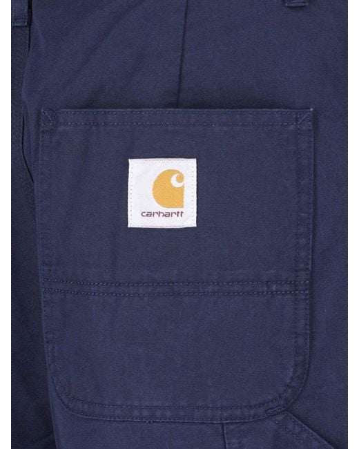 Carhartt Blue Wide Leg Pants "Brockman" for men