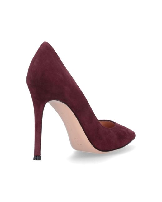 Gianvito Rossi Purple With Heel Upper: Suede