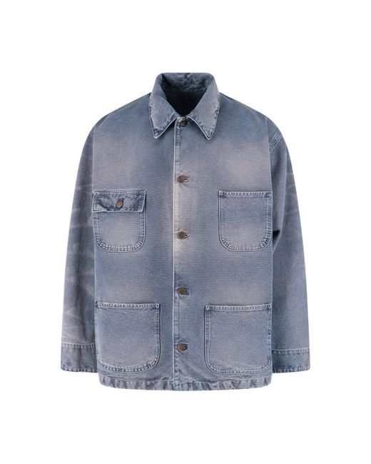 Blouson Distressed di Prada in Blue da Uomo