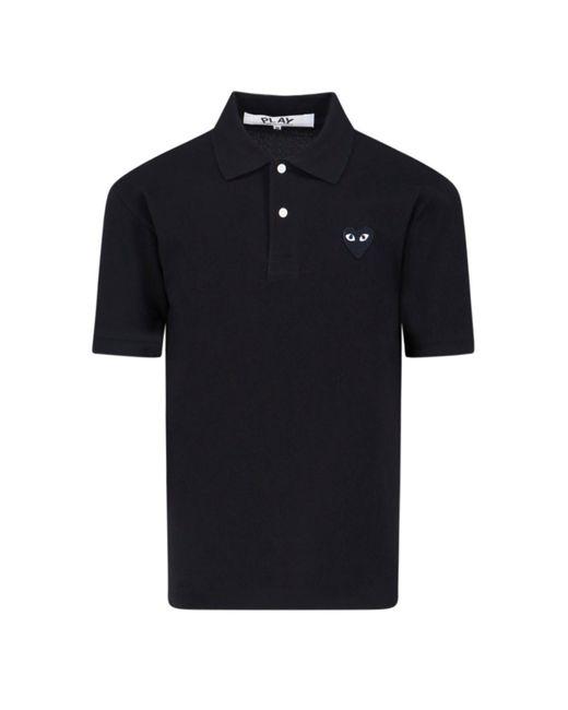 COMME DES GARÇONS PLAY Black Logo Polo Shirt for men