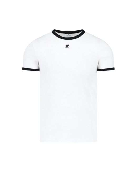 T-Shirt "Bumpy Reedition" di Courreges in White da Uomo