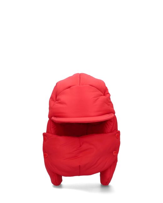 Burberry Red Oversized Padded Cap for men