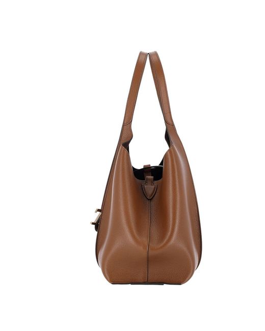 Tod's Brown Small Tote Bag "T Timeless"