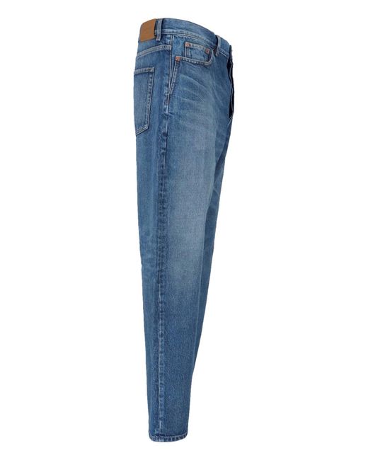 Saint Laurent Blue Straight Jeans for men