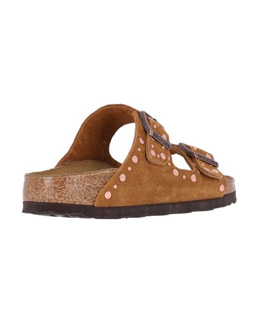 Birkenstock White Arizona Rivet Sandals