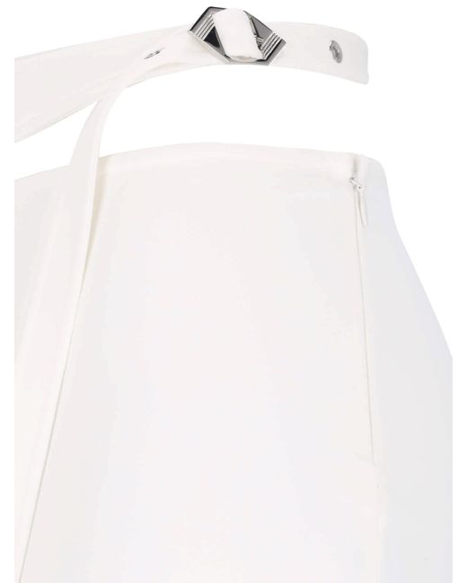 The Attico White Midi Skirt