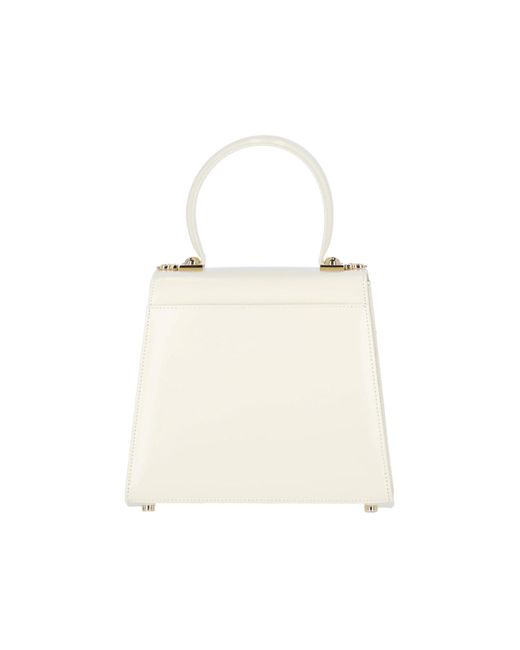 Ferragamo White 'iconic S' Handbag