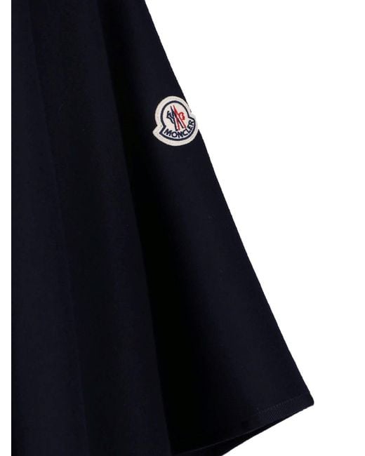 Moncler Blue Wool Blend Cape