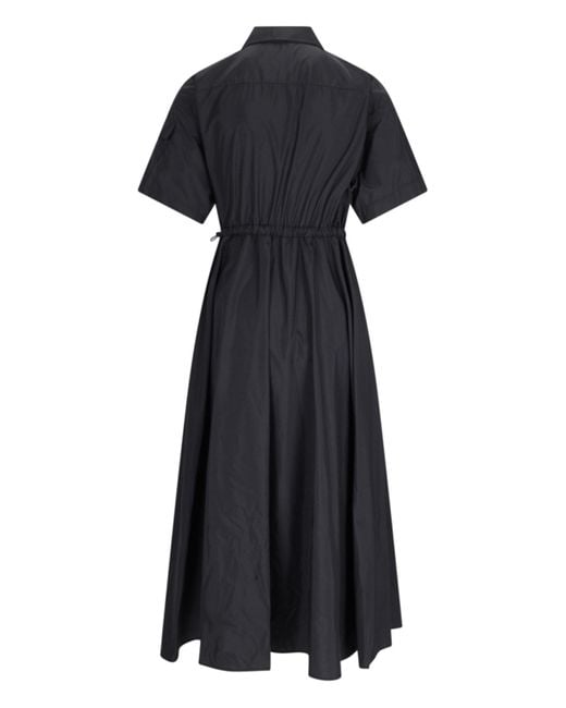 Moncler Black Shirt Midi Dress