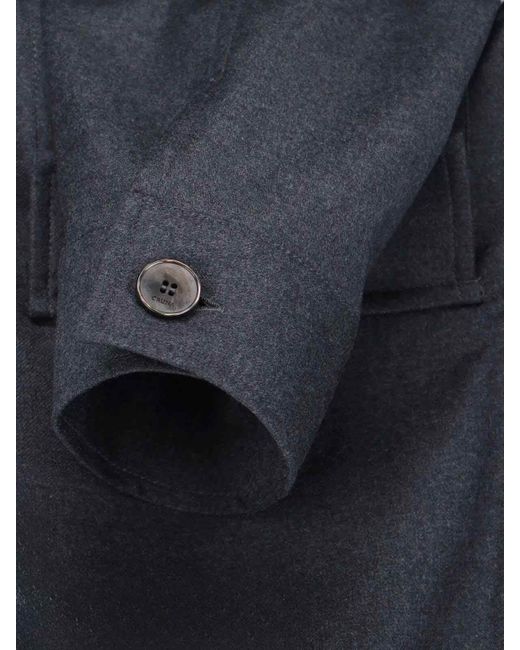 Cruna Blue Virgin Wool Shirt for men