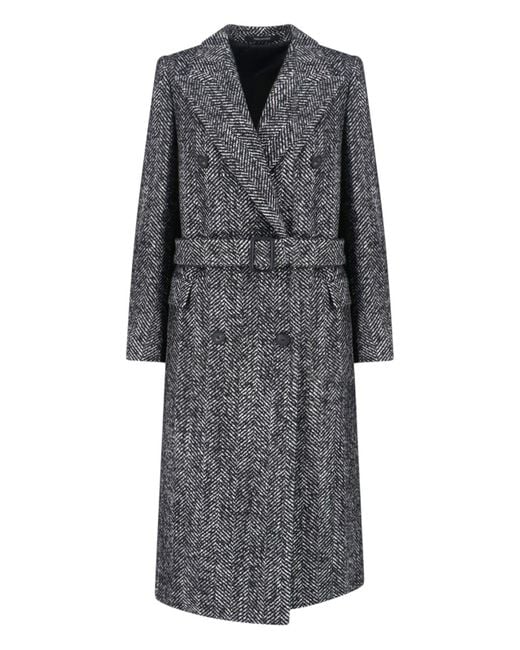 Tagliatore Gray Jole Double-Breasted Coat