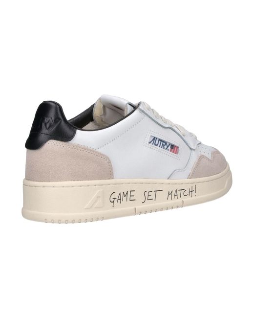 Autry White Leather & Suede Low-Top Sneakers For for men